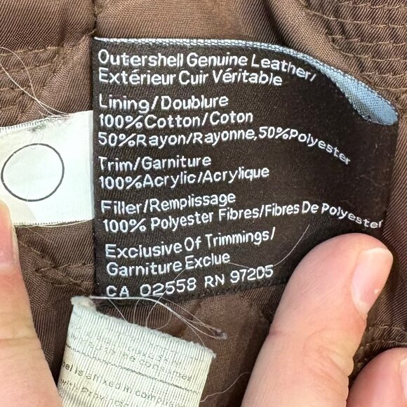 DANIER Brown Leather Between-Season Jacket in Dark Brown sz XL - Picture 8 of 14